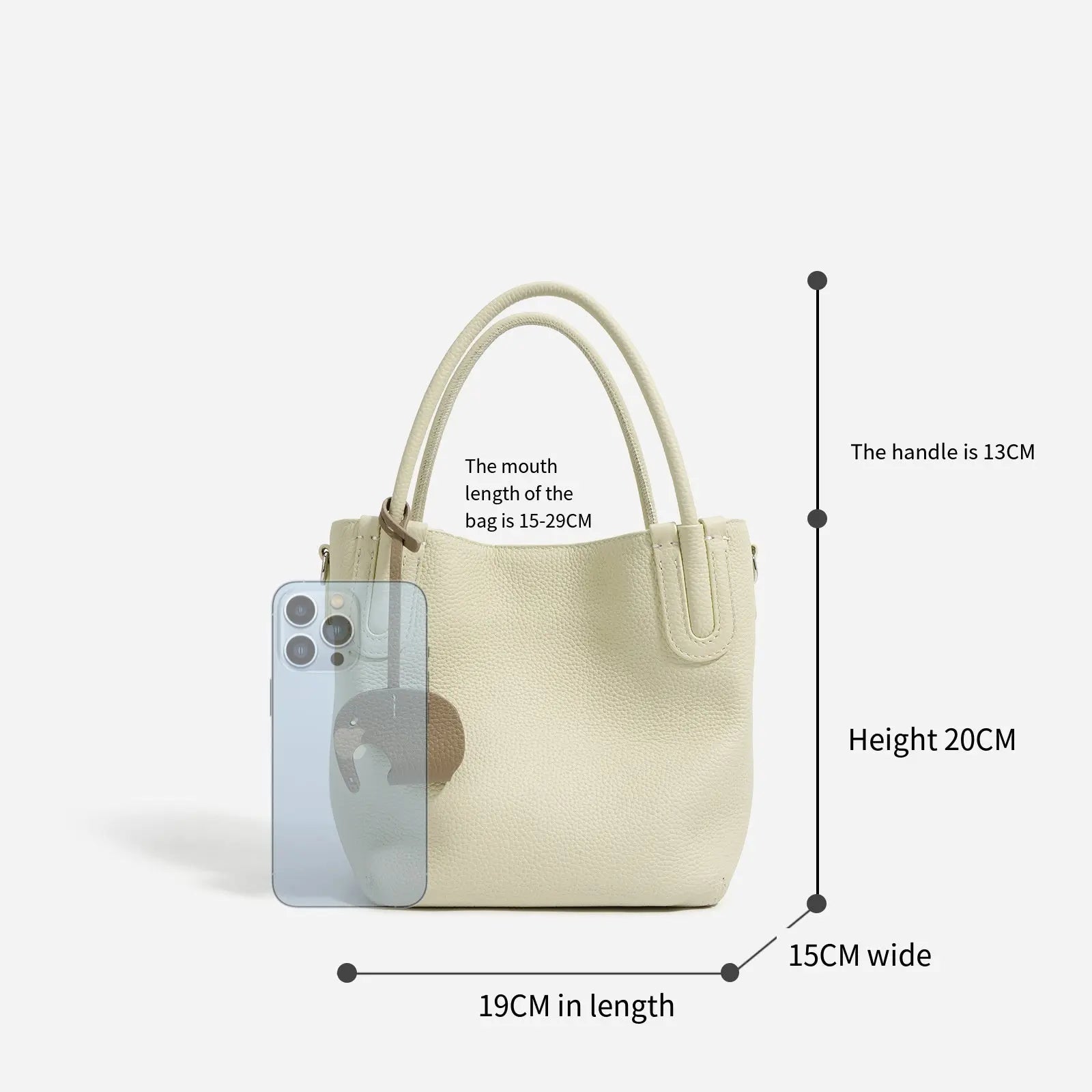 kelinuoqrx 2024 new women's bag pebbled first layer cowhide bucket vegetable blue bag pebbled leather bag kelinuoqrx